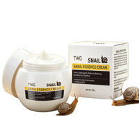 Crème à l'essence d'escargot Odm Oem 60g, acide hyaluronique, raffermissante, anti-rides, hydratante, blanchissante, anti-âge, crème pour le visage pour tous types de peau