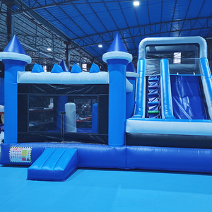 PVC <span class=keywords><strong>Inflatable</strong></span> nhảy lâu đài nhà bị trả lại với trượt công viên giải trí kết hợp lâu đài bouncy và trượt với quạt phụ kiện - Product Image 4