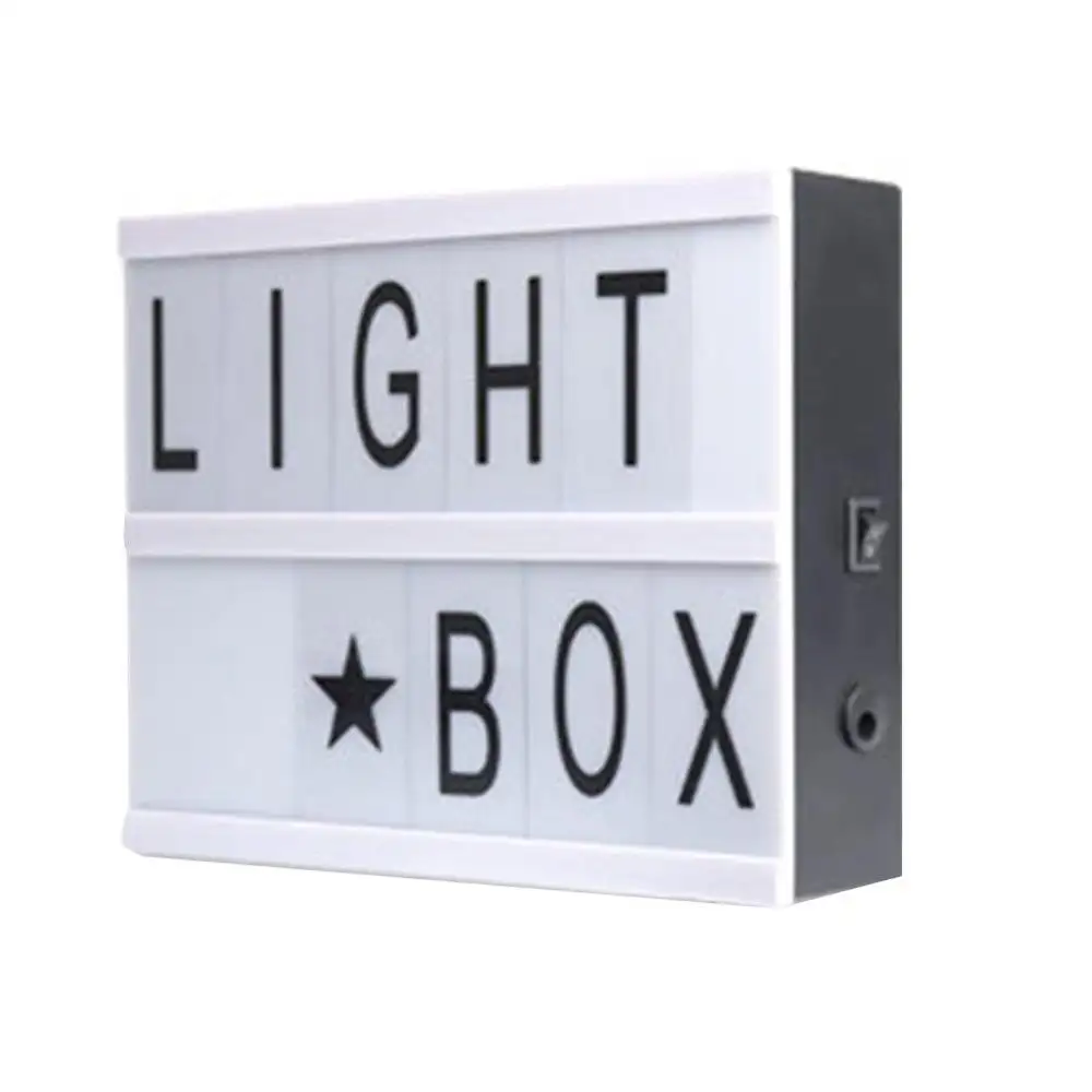 छोटे आकार सिनेमा प्रकाश बॉक्स A5 आकार सिनेमाई प्रकाश बॉक्स प्रकाश क्रिसमस पत्र बॉक्स के लिए पत्र के साथ कार्ड का नेतृत्व किया सजावट
