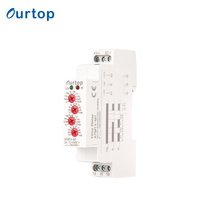 ATMT4-M1 Din Rail AC/DC 12-240V Asymétrique Cycler Timer Relay Relais Modulaire 1 SPDT Time Relay Timer Control