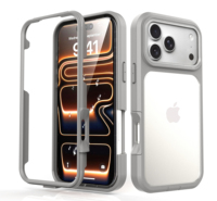 Coque de téléphone 2-en-1 antichoc en acrylique TPU+PC pour iPhone 18 Pro Max et iPhone 17 Pro Max – Housse de protection anti-chute