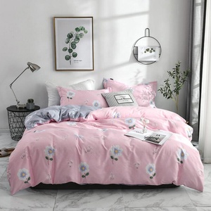 Juego de ropa de cama de algodón con estampado para el hogar, funda de edredón para apartamento de estudiantes, Sábana bonita, fundas de almohada - Product Image 2