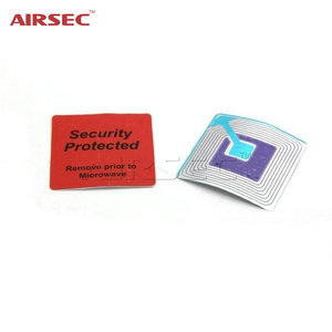 Etiqueta Suave RF <span class=keywords><strong>Airsec</strong></span> EAS de 4x4cm, 8.2mhz, Etiqueta Antirrobo con Código de Barras para Supermercado - Product Image 3