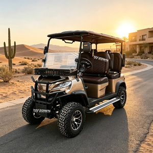 Voiturette de golf électrique 6 places de style luxueux avec panneau solaire en option, buggy de golf 4 roues pour hôtel, complexe hôtelier, parc, prise en charge des commandes en gros - Product Image 1