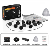 Jeu d'échecs magnétique avec cordon réglable amélioré et grandes pierres magnétiques durables, jeu de société éducatif pour enfants