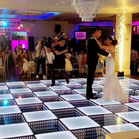 Piste de danse à miroir infini 50x50cm, lumière LED sans fil magnétique Abyss pour mariage et discothèque