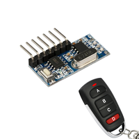 Controles Remotos RF de 433 Mhz, Transmisor y Módulo de Interruptores Receptores de Relé RF de 433 Mhz, Interruptor de Control de Salida Inalámbrico de 4 Canales