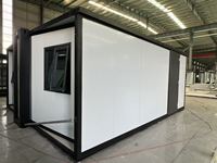 Conteneur d'expédition extensible à double aile, maison modulaire mobile pour villa, camping et bureau