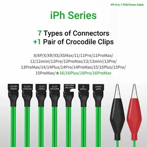 2UUL <span class=keywords><strong>8</strong></span> en 1 PCB câble d'alimentation ligne PW05 pour <span class=keywords><strong>IPhone</strong></span> 6-16 Pro Max téléphones mobiles batterie activation démarrage <span class=keywords><strong>carte</strong></span> mère outils de réparation - Product Image 4