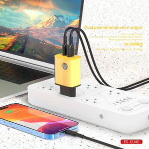 Cargadores para celular 2-Port <span class=keywords><strong>Euro</strong></span> Plug 15W 20W USB Charge rapide Tête de charge de <span class=keywords><strong>téléphone</strong></span> TYPE C Adaptateur secteur de charge de <span class=keywords><strong>téléphone</strong></span> - Product Image 5