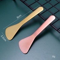 2025 nouvelle bonne qualité 304 acier inoxydable personnaliser Logo métal cosmétique cuillère spatule crème pour les yeux rouleau applicateur cuillère pour le visage