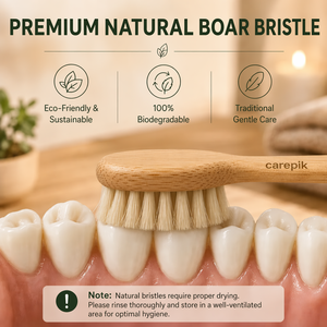 Têtes de brosse à dents électroniques pour adultes, 100% naturelles, biodégradables, sans plastique, écologiques, en poils de sanglier, taille moyenne, pour voyage et hôtel - Product Image 5