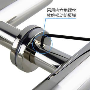 Manija de Puerta Grande de Vidrio Negro con Marco de Acero Inoxidable, Manija de Puerta con Marco de Madera y Aleación de Aluminio, Manija de Puerta sin Marco - Product Image 3