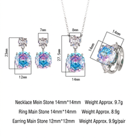 Parures de bijoux minimalistes écologiques en cuivre plaqué or, collier tendance pour mariage et soirée avec zircone cubique dégradée de 14-12 mm