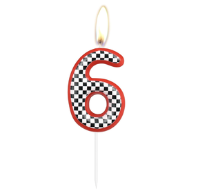 Bougies d'anniversaire sur le thème des voitures de course pour gâteau, <span class=keywords><strong>bougie</strong></span> rouge à motif de grille de course, <span class=keywords><strong>bougie</strong></span> numéro <span class=keywords><strong>1</strong></span>, décoration de gâteau Joyeux Anniversaire pour garçons et filles - Product Image 4