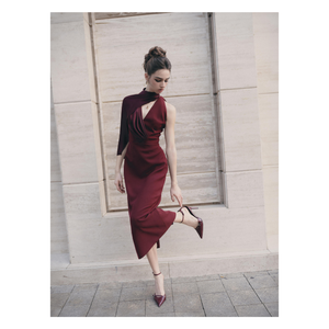 Para vestidos de mujer modernos, aspecto elegante, fábrica de Vietnam, Enzo Leo, ajuste cómodo, ropa OEM, Material duradero, vestidos formales para mujer - Product Image 5