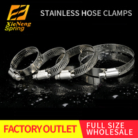 Vente en gros acier inoxydable 304 bande engrenage à vis sans fin 27-51Mm collier de serrage collier de serrage à ressort
