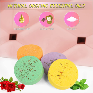 Paquete de Regalo Transfronterizo de 30g*8 de Tabletas Efervescentes para Ducha con Aroma a Rosa y Manteca de Karité, Bombas de Baño Efervescentes para Uso en Spa en Casa - Product Image 4