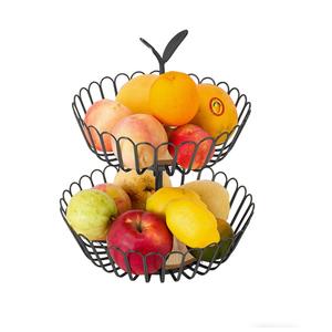 Kitchen 1-Layer Lacquer Classic Iron Fruit Basket Detachable Bottom Portable Candy <b>Snack</b> <b>Tray</b> Rack - Product Image 1