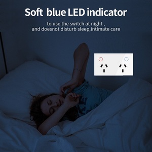 Australia Estándar AU Panel de vidrio Smart Touch Switchgear Socket SAA Aprobación Tuya Smart Wifi Controlado Puntos de alimentación dobles - Product Image 3