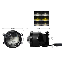 Vente en gros Nouveau projecteur de brouillard tricolore RunLai à lentille bi-LED 12V 35W étanche IP68 pour 3000K-6000K