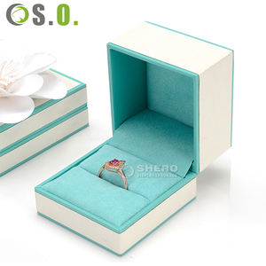 Caja de Cartón de Papel Premium Personalizada Blanca y Azul, Cajas de Embalaje para Joyería, Cajas para Collares, Pulseras, Anillos, Pendientes, Caja para Joyas - Product Image 2