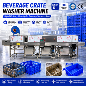 Machine à laver les caisses WINBOND certifiée CE, entièrement automatique, en acier inoxydable 304, avec nettoyage à l'eau chaude, stérilisation et rinçage - Product Image 2