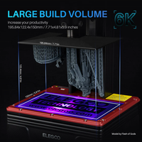 Printer 3D ELEGOO Mars 4 Max MSLA dengan LCD Monokrom 6K 9,1 inci, Kipas Pendingin Ganda, Printer Resin 3D Besar