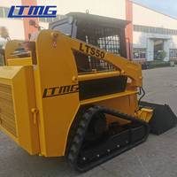 LTMG LTS50 LTS65 mini skid steer loader track small site operation 1000kg controllo idraulico track loader skid steer con cabina