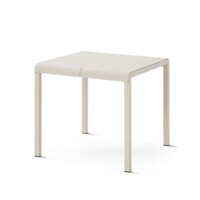 Table basse carrée moderne en plastique résistant aux intempéries, table de jardin en métal couleur vive, table de bistrot anti-rouille pour l'extérieur