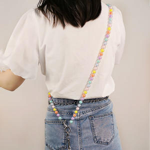 Macaron colorido con cuentas largo lindo Crossbody Anti-Lost teléfono cordón moda cadena colgante de gama alta - Product Image 3