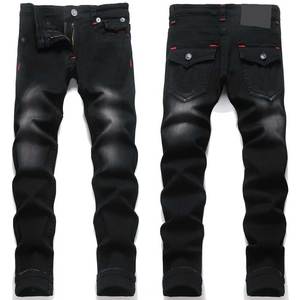 <span class=keywords><strong>Jeans</strong></span> en denim premium avec surpiqûres super résistantes, poches à rabat et broderie fer à cheval - Product Image 2