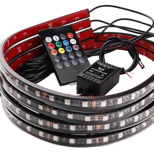 ไฟ LED RGB แบบยืดหยุ่นสำหรับตกแต่งภายในรถยนต์ 12V 15W พร้อมรีโมทคอนโทรลและแอปควบคุม  ไฟส่องใต้ท้องรถและไฟหน้ารถยนต์ - Product Image 4