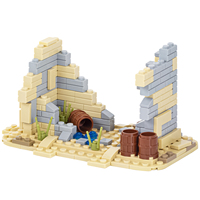 Moc5009 Suburban Wars, armes militaires en gros, fortification, caserne, modèle, jouets pour enfants, garçons et filles, blocs de construction, briques