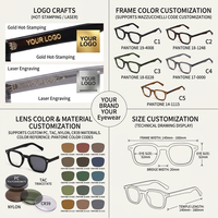 Lbashades OM33319 Lunettes de protection contre la lumière bleue de haute qualité, style vintage, charnières à ressort, logo personnalisé, montures optiques en acétate