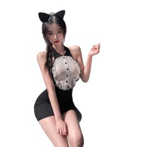 Robe de Bunny Girl sexy en dentelle, jupe moulante, costume de jeu de rôle pour femmes - Product Image 5