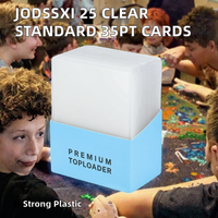 Lot de 25 protège-cartes rigides 35PT transparents en plastique, protection UV, pour cartes à collectionner
