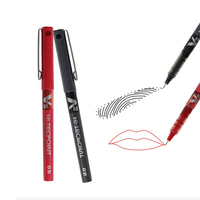 Stylo de Marque de Microblading Rouge et Noir, Marqueur Chirurgical de Tatouage pour Sourcils et Lèvres, Maquillage Permanent et Microblading, 0,5mm