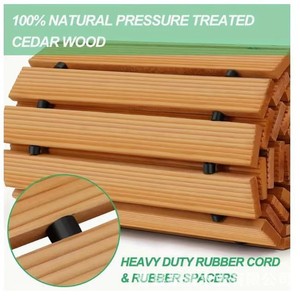 Suelo de Madera Plástica Compuesta para Jardín, Rectangular, Entrelazado, para Patio Exterior, Diseño Rústico A1529 - Product Image 4
