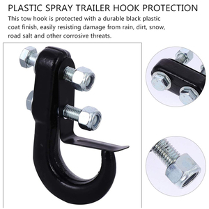 Ambitiontrailer Crochets de <span class=keywords><strong>remorquage</strong></span> universels en métal noir forgé, nouveaux crochets de <span class=keywords><strong>remorquage</strong></span>, barre de <span class=keywords><strong>remorquage</strong></span> pour l'escalade, capacité de 10000 lbs - Product Image 3