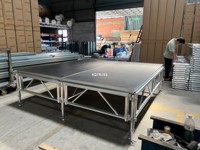 Plateforme de scène antidérapante en alliage d'aluminium pour éclairages de scène, structures de scène, concerts, tournées, festivals, installation rapide