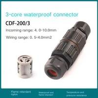Connecteur circulaire étanche IP68 adaptateur M12 étanche à la pluie extérieur bornier de fil à 2 cœurs à 3 cœurs sans soudure pour enterré