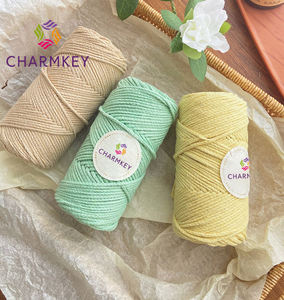 Fil à tricoter <span class=keywords><strong>en</strong></span> rouleau de 3 <span class=keywords><strong>mm</strong></span>, couleur unie, à âme creuse, mélange polyester-coton, pour macramé et sacs au crochet – Vente <span class=keywords><strong>en</strong></span> gros - Product Image 6