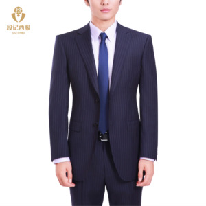 <span class=keywords><strong>Blazer</strong></span> da Uomo per Abbigliamento da Ufficio, Giacca a Righe <span class=keywords><strong>Blu</strong></span> Navy, <span class=keywords><strong>Blazer</strong></span> Slim Fit da Uomo - Product Image 1