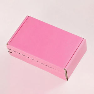 Изготовленная на заказ прочная застежка-молния Почтовая доставка розовые гофрированные коробки коробка для упаковки одежды - Product Image 2