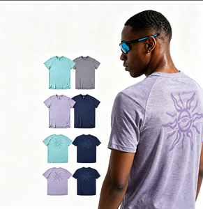 Lightweight sports quick drying T-shirt for spring and summer outdoor breathable and comfortable short sleeved top - Product Image 1