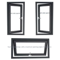 Ventana Abatible de Aluminio con Marco Delgado Moderno Personalizado, con Doble Vidrio Templado Insonorizado para Apartamentos, Dormitorios en Edificios Altos y Exteriores