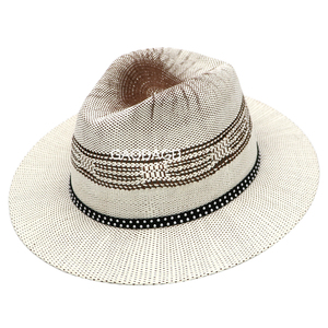 Unisex Thời Trang Có Thể Gập Lại Có Thể Điều Chỉnh Chuỗi Mùa Hè Giấy Rơm Bện <span class=keywords><strong>Hat</strong></span> Classics Trắng Panama Fedora Giấy Rơm Mũ - Product Image 3