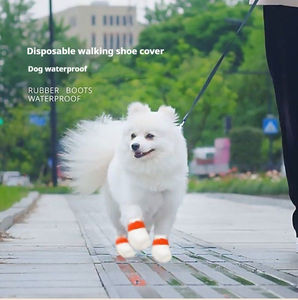 Peixe princesa antiderrapante <span class=keywords><strong>pet</strong></span> meias descartáveis impermeáveis cão sapatos para cães pequenos bonito estilo ocidental - Product Image 1