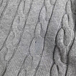 Maglione Pullover da <span class=keywords><strong>Uomo</strong></span> Personalizzato in Misto <span class=keywords><strong>Cotone</strong></span> con Zip, Collo Alto, Logo Ricamato e Lavorazione a Trecce per la Stagione Autunnale - Product Image 3